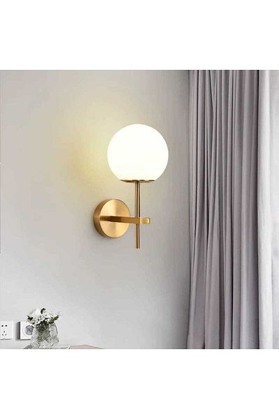 Jiju Glass Globe Wall Lamp E27 Max 60 W