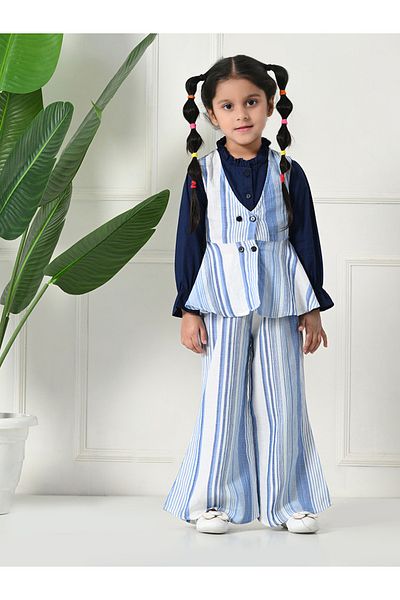 Bella Moda By Styli Striped Buttoned Long Sleeve Top and Pants Set