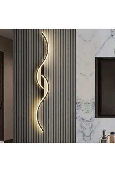 Jiju Απλίκα LED 80cm Μπάρα Μινιμαλιστικής Σχεδίασης Μαύρο+Χρυσό Μοντέρνο 40 W...