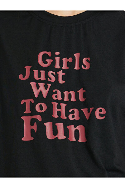 Take Two By Styli Slogan Print Short Sleeve T-Shirt and Joggers Set