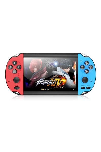 FOXMAG24 Consolă de jocuri portabilă X7, 4,3 inci, 8 GB, multicoloră