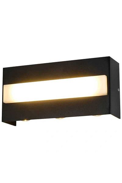 Jiju LED Wall Light Black IP65 Modern 12 W Warm Light