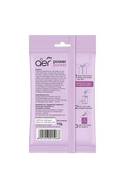 Godrej Aer Power Pocket Bathroom Fragrance, Berry Rush 10g