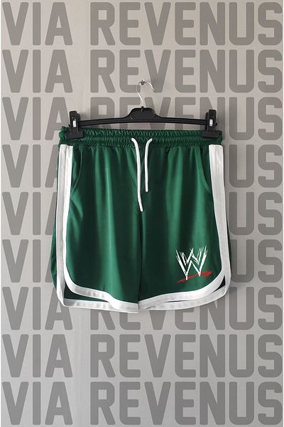 Vordevia WWE / American Wrestling εμπριμέ αθλητικό σορτς προπόνησης με λεπτομέρεια Piping