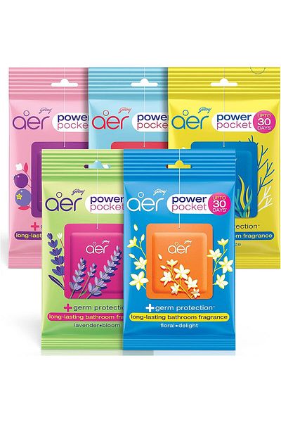 Godrej Aer Power Pocket Assorted Multicolour 5x10grams
