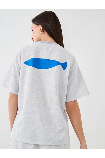 Styli Graphic Print Round Neck T-Shirt and Maxi Skirt Co-Ords