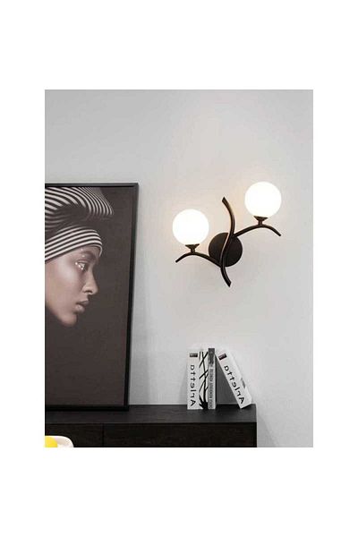 Jiju Wall lamp E27 Max 60 W x 2 Globe Matt White
