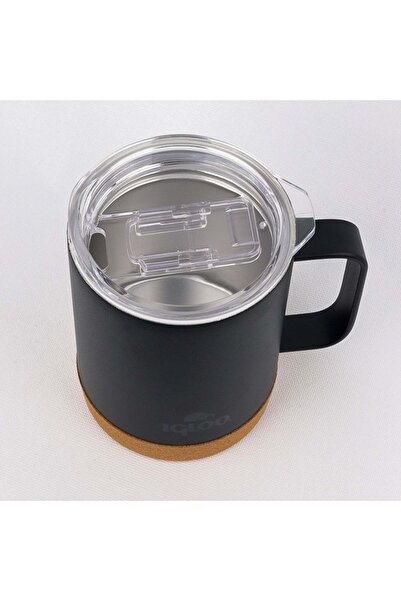 IGLOO Cork Mug 350ml Thermos Mug Cup Flask Black