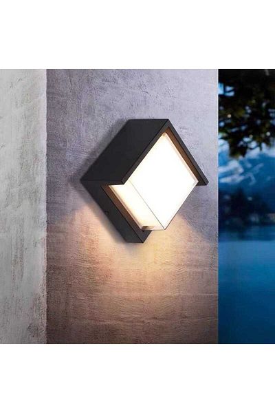 Jiju Modern Square LED Wall Lamp Outdoor 12 W Warm Light