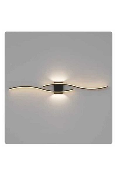Jiju Aplica LED 60cm Minimalist Negru Moderna 32 W,3 Tipuri De Lumina