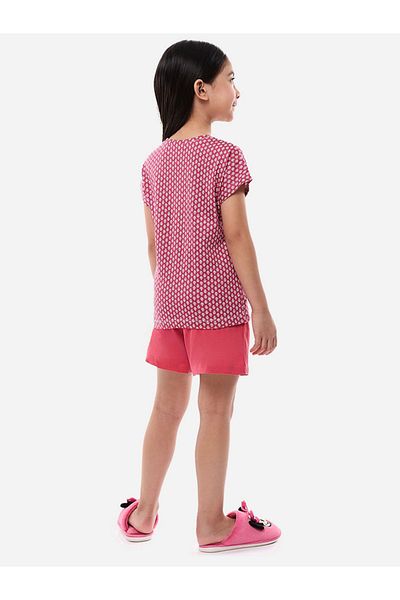 Victor and Jane By Styli Printed Round Neck T-Shirt and Shorts Set