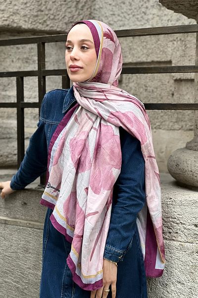 Tesettür Diyarı Ferret Pattern Bamboo Shawl