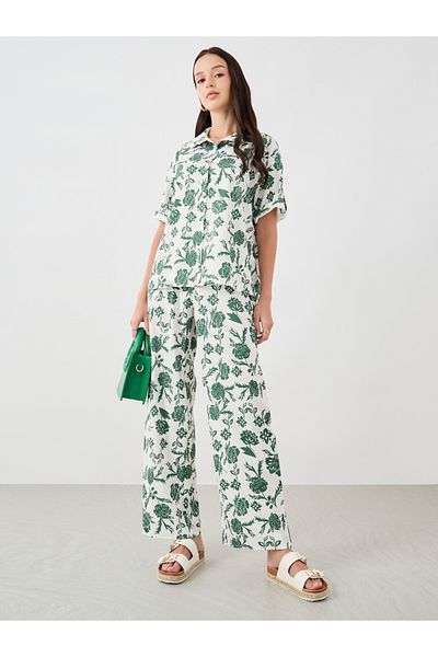 Styli Floral Printed Short Sleeve Shirt and Pants Co-Ords