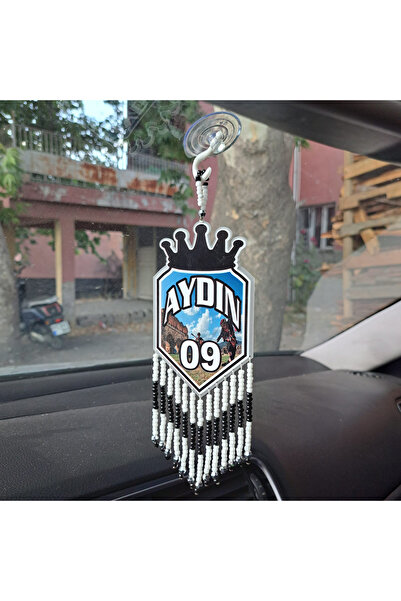 pozantiaksesuardunyasi زينة مرآة السيارة مصنوعة يدويًا من البليكسي Aydın 09. متوفر بصريًا على الوجه الأمامي والخلفي.