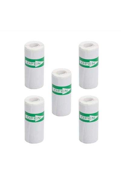 victiny Set 5 Role Hartie Termica, VICTINY ® adezive alb, Universal, Pentru Aparate Foto cu Printare