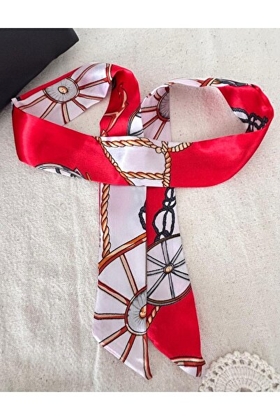 juleeco Red White Sailor Pattern Scarf(86X4Cm)