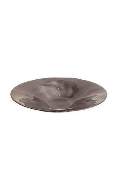 Generic Luxury glass serving plate, 100% Turkish made, gray color (diameter: 30 cm) - for elegance