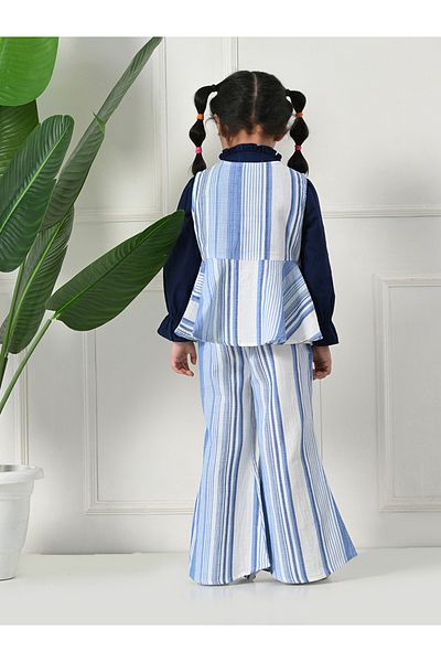 Bella Moda By Styli Striped Buttoned Long Sleeve Top and Pants Set