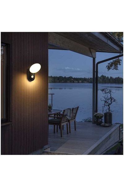 Jiju Outdoor LED Wall Light With Motion Sensor IP65 Warm Light