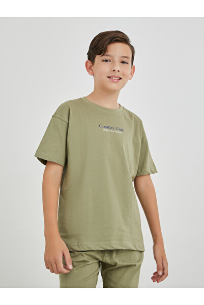 Styli Boys Typography Print Oversized T-Shirt and Shorts Set