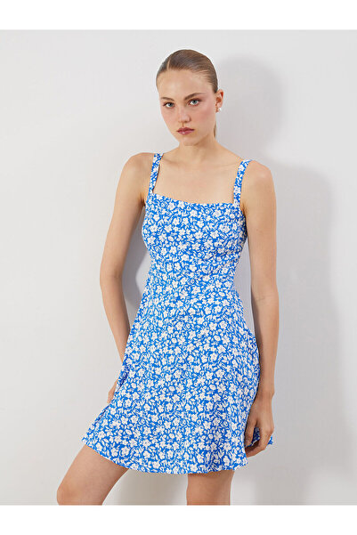 LC Waikiki New Season Floral Strap Waist Mini Dress - S5Oy57Z8