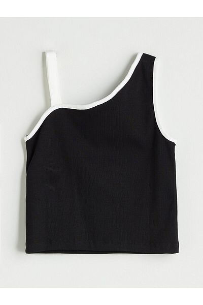 LC Waikiki Asymmetric Collar Girl's Crop Undershirt