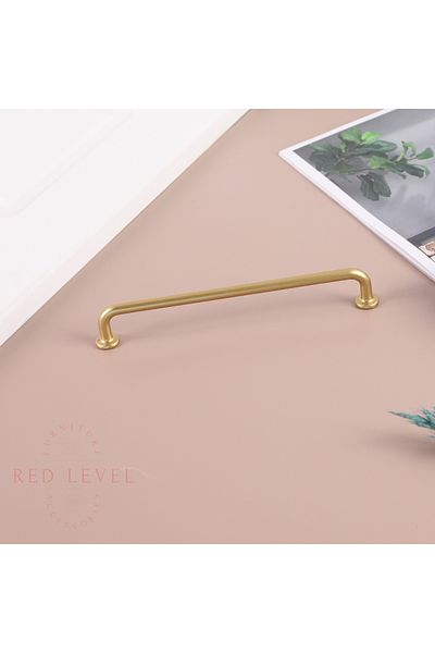 Red Level Liva Mat Gold 160 mm Modern Luxury Metal Mâner Modele Bucătărie Dulap Sertar Mâner Mobilier