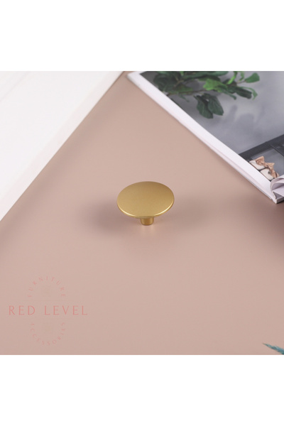 Red Level Liva Mat Altın Düğme Modern Lüks Metal Kulp Modelleri Mutfak Dolap Çekmece Mobilya Kulbu
