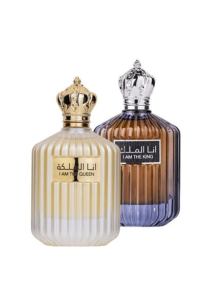ARD AL ZAAFARAN Συσκευασία με 2 αρώματα best seller, I Am The Queen 100 ml και I Am The King 100 ml