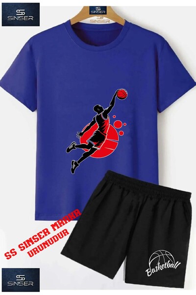SS SİNSER Kids Unisex “Basketballer Black Red“ Custom Printed Crew Neck T-Shi...