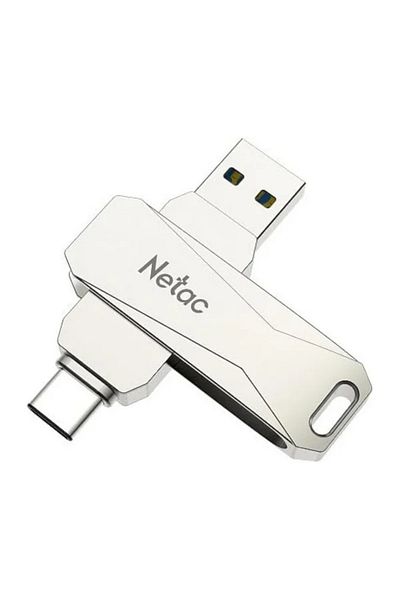 Netac Type-C USB 64 GB Double Interface Flash Drive Plug U782C_2 Silver
