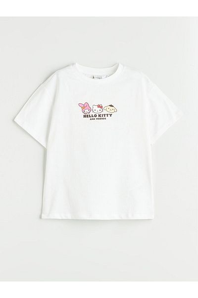 LC Waikiki Crew Neck Hello Kitty Printed Girl's T-Shirt