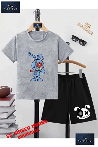 SS SİNSER Tricou cu gât rotund cu imprimeu special pentru copii UNISEX „BLUE ...