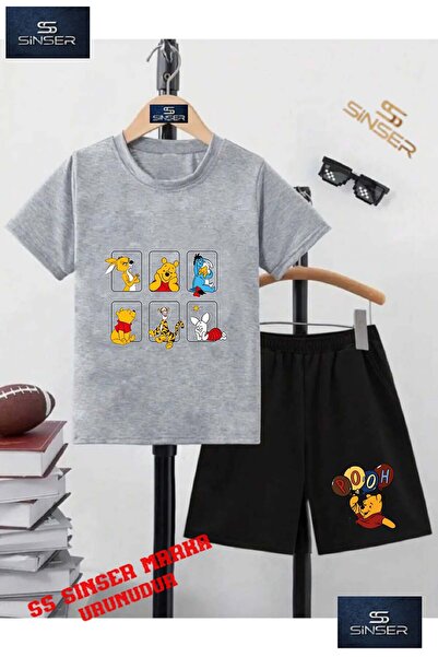 SS SİNSER Tricou cu gât rotund cu imprimeu special „POOH 6LI IN THE SQUARE” U...