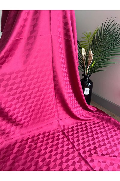 VaVscarfs Koza Pattern Cotton Jacquard Shawl Wine