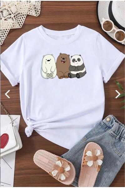 Gutsy Tricou pentru copii, pachet de 3, cu imprimeu ursuleț