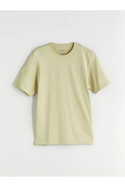LC Waikiki Lcwaikiki basic khaki bicycle collar combed cotton men's t-shirt