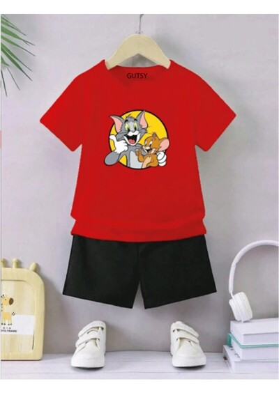 Gutsy SET PENTRU COPII, PANTALONI SCURTĂ, TRIUC, IMPRIMAT TOM AND JERRY