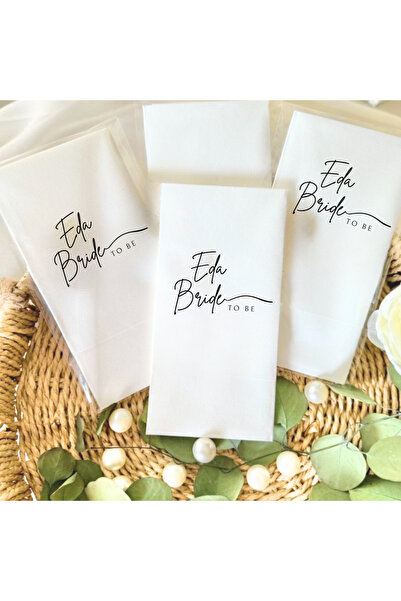 Lion Baskı ve Organizasyon Kişiye Özel Sade şık bride baskılı peçete 20 adet