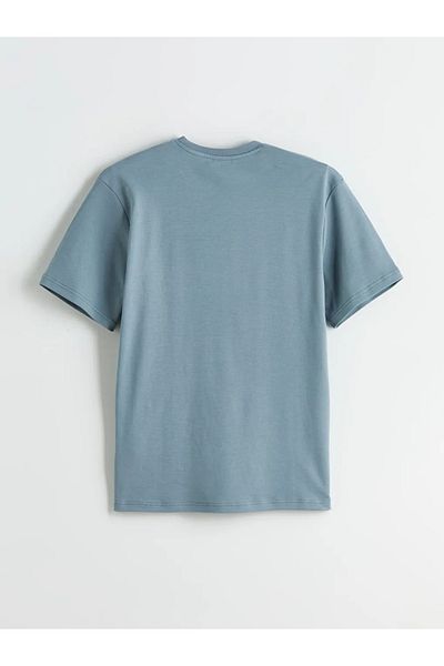 LC Waikiki Lcwaikiki Classic Indigo Crew Neck Printed Men's T-Shirt