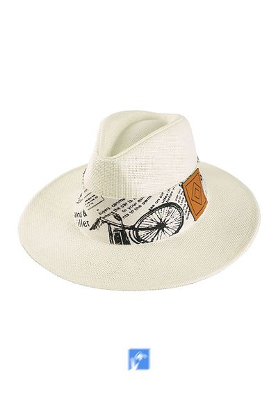 Kardelen Butik Denizli Paper Hat with Belt Detail