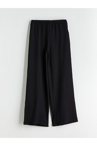 LC Waikiki Elastic Waist Textured Women's Trousers