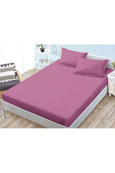 Sonia-home Bed cover and 2 pillowcases, with elastic,Sonia-Home, Damascus, 1 person, Plain,140x200cm, Plamaniu