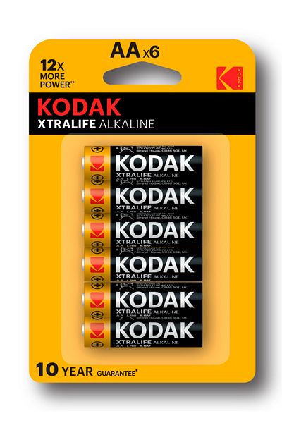 Kodak Kodak Xtralife Alkaline AA Batteries - 6 Pack
