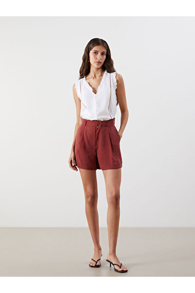 LC Waikiki Özmarka Νέα Σεζόν Beli Ζώνη τεμαχίων Μοντάλ Μικτό Γυναικείο Σορτς