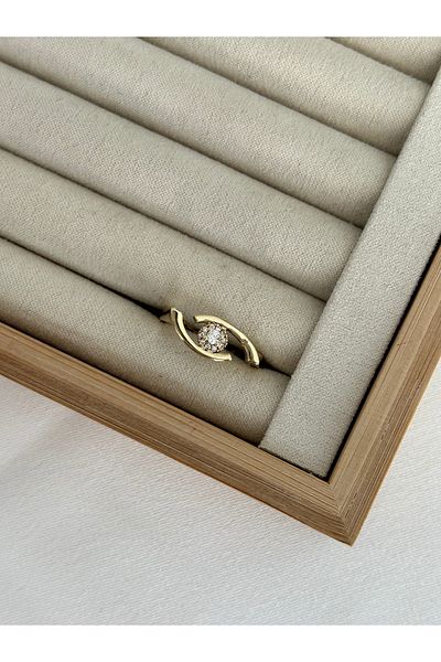 ringbox Gold Linear Eye Ring