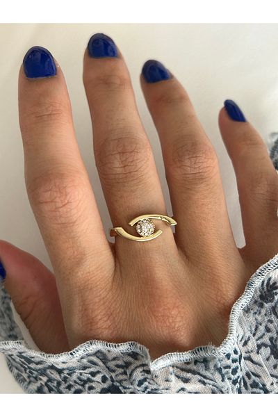 ringbox Gold Linear Eye Ring