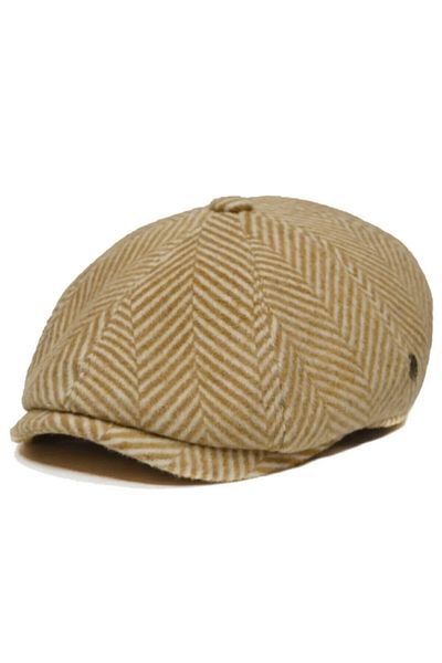 ergül çanta Winter Herringbone English Style Eight Piece Men's Cap
