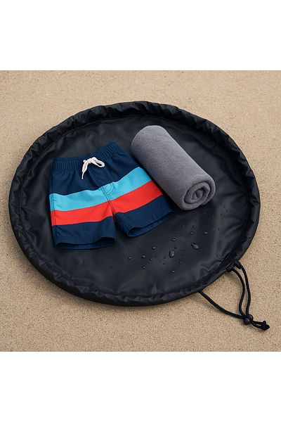 i lin baby Multipurpose Beach Bag and Changing Mat, Beach Changing Mat + Makeup Organizer + Carry Bag