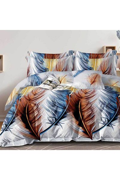 OEM Lenjerie Bumbac Satinat, Pucioasa, 2 Persoane, Pat Dublu, 4 Piese
